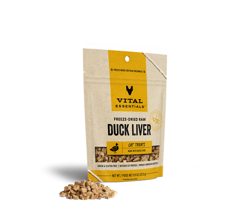 Vital Essentials Freeze-Dried Duck Liver Treats - CAT