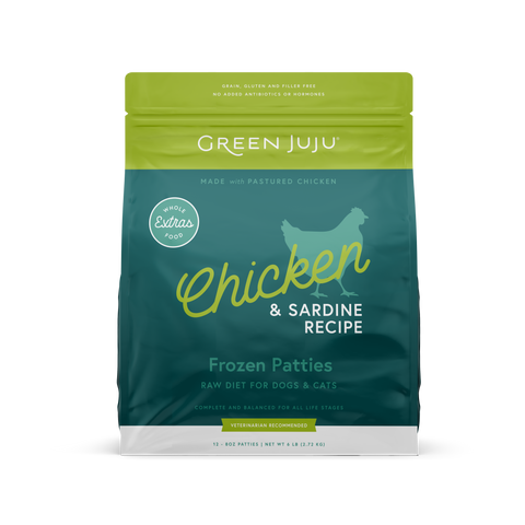 Green Juju Frozen Extras Chicken + Sardines Recipe