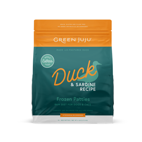 Green Juju Frozen Extras Duck + Sardines Recipe