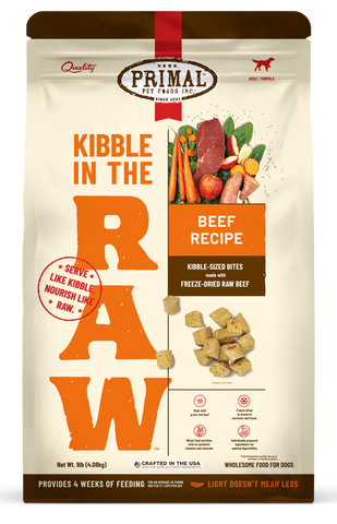 Primal Kibble in the Raw Freeze-Dried Beef
