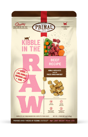 Primal Kibble in the Raw Freeze-Dried Beef - CAT