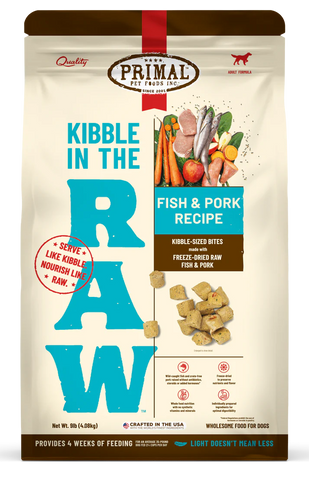 Primal Kibble in the Raw Freeze-Dried Fish & Pork