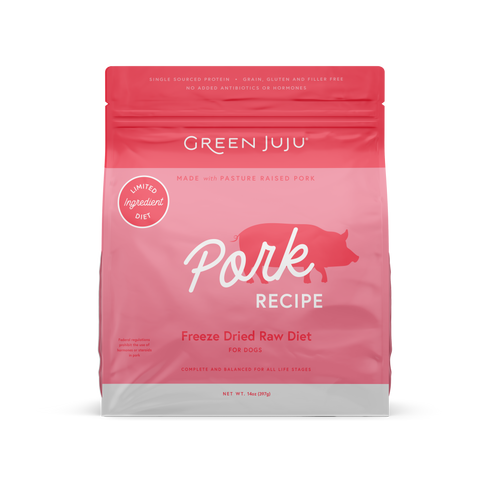 Green Juju Freeze Dried Raw Diet - Pork Recipe