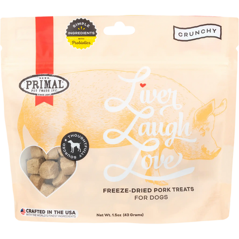 Primal Liver Laugh Love Freeze-Dried Treats - Pork