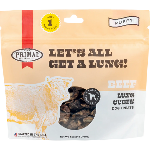 Primal Let's All Get a Lung Dehydrated Treats - Beef