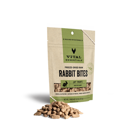 Vital Essentials Freeze-Dried Rabbit Bite Treats - CAT
