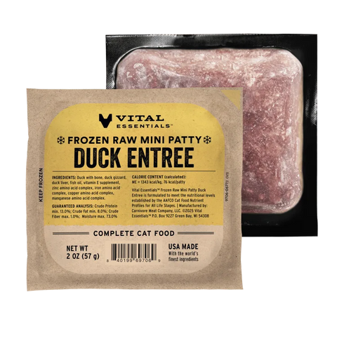 Vital Essentials Frozen Duck Entree - CAT