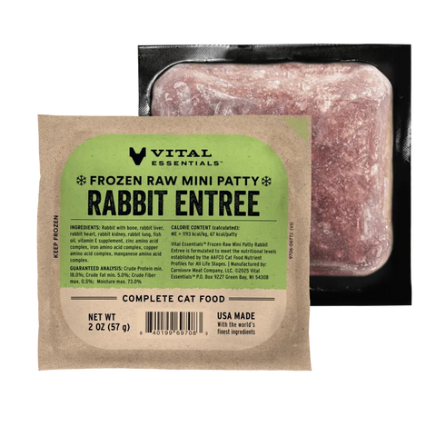 Vital Essentials Frozen Rabbit Entree - CAT